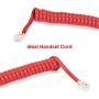 Telephone Phone Handset Cable Cord,Uvital Coiled Length 1.2 to 10 Feet Uncoiled Landline Phone Handset Cable Cord RJ9/RJ10/RJ22 4P4C(Red,4 PCS)