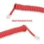 Telephone Phone Handset Cable Cord,Uvital Coiled Length 0.72 to 6 Feet Uncoiled Landline Phone Handset Cable Cord RJ9/RJ10/RJ22 4P4C(Red,2 PCS)