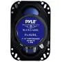 Pyle 4 x 6 Three Way Sound Speaker System - Pro Mid Range Triaxial Loud Audio 240 Watt per Pair w/ 4 Ohm Impedance and 3/4 Piezo Tweeter for Car Component Stereo PL463BL