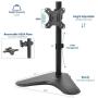 VIVO Single Monitor Stand - Freestanding VESA Steel Mount Base Riser fits 13 to 32 inch Screens, Adjustable Height, Tilt, Swivel, Rotation STAND-V001H