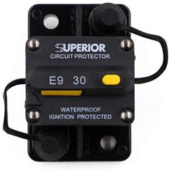 T Tocas 30 Amp Surface-Mount Circuit Breakers with Manual Reset, 12V- 48V DC, Waterproof (30A)