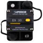 T Tocas 30 Amp Surface-Mount Circuit Breakers with Manual Reset, 12V- 48V DC, Waterproof (30A)