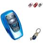BFANG for Subaru Key Fob Case Cover, TPU Key Fob Shell Keyless Remote Control Smart Key with Keychain Fit for Subaru WRX Outback Ascent Forester Crosstrek Legacy Impreza Smart Remote Fob Keys (Blue)
