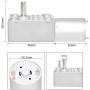 AZSSMUK DC 12 Volt Low 36 Rpm Turbo Worm Gearbox Motor High Torque Turbine Reducer with 6mm Shaft
