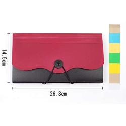 Receipt Organizer for Business,School,Office,Bank,Accordian File Folder for Check,Bill,Invoice,13 Pockets Expanding File Organizer(Red)