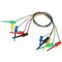 Test Hook Clip, SMD IC Multimeter Electrical Test Dual Silicone Lead Test Clip Hook Red Green Blue Yellow Black 5 Pcs