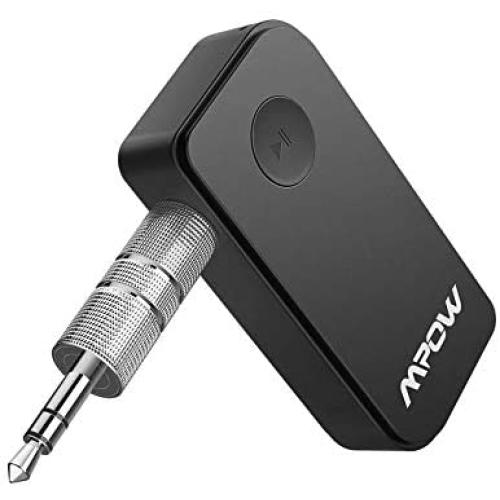 Mpow 044 Bluetooth Receiver 5.0 for Car Stereo, Bluetooth Car Adapter for 10 Hours Non-Stop Music Streaming or 8 Hours Hands-Free Calls,Bluetooth Aux Adapter Supports Siri & Google Assistant