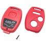 3 Buttons Replacement Key Fob Case Shell Fits for Honda Civic CR-V Fit Accord Crosstour Odyssey CR-Z Keyless Entry Remote Control Car Key Fob Cover (2 + 1 Buttons, Red)