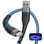 iPhone Charger, iCrius [Apple MFi Certified] 6Ft Led Light Up Lightning Cable USB Fast Charger Charging Cord Compatible with iPhone 11 Pro Max XS XR X 8 7 6 Plus SE iPad and More(Blue)
