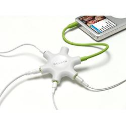Belkin RockStar 5-Jack Multi Headphone Audio Splitter (Light Green)