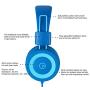 Kids Headphones-Noot Products K11 Foldable Stereo Tangle-Free 5ft Long cord 3.5mm Jack Plug in Wired On-Ear Headset for iPad/Amazon Kindle,Fire/Boy/Girl/School/Laptop/Travel/Plane/Tablet(Skyline blue)