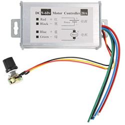 PWM DC Motor Speed Controller, Electronic Load Durable Potentiometer Control Motor Governor, Brush Motor Driver Controls Module for DC9-60V Linear Under Load Electronic Component 20A