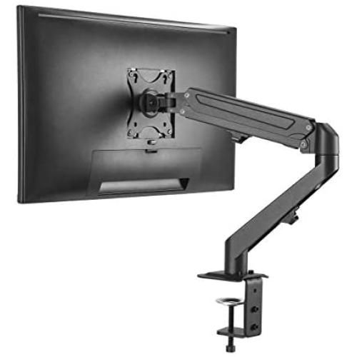 AVLT Single 14.3 lbs Monitor Desk Stand - Mount Computer Monitor on Full Motion Adjustable Arm - Organize Your Work Surface with Ergonomic Viewing Angle VESA Monitor Mount