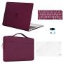MOSISO MacBook Air 13 inch Case 2020 2019 2018 Release A2337 M1 A2179 A1932,Plastic Hard Case&Bag&Keyboard Skin&Webcam Cover&Screen Protector Compatible with MacBook Air 13 inch Retina, Marsala Red