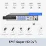 ANNKE 5MP Lite 8CH Security Surveillance Camera System H.265+ Wired DVR and (8)×1080P HD Weatherproof CCTV Camera System, 100ft Night Vision,Easy Remote Access, 1TB Hard Drive--Y200