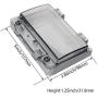 Fielect Electronic Junction Box Switching Power Supply Junction Box Distribution Box Waterproof ABS Plastic Project Box Transparent Lid Gray 127 x 98 x 50.8mm / 5'' x 3.86'' x 2''