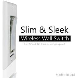 SkylinkHome TB-318 Wireless Stick-on or Wall Mounted Battery Operated Anywhere Wall Light Switch Remote Transmitter