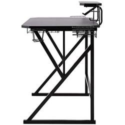 Amazon Basics Gaming Computer Desk with Storage for Controller, Headphone & Speaker - Black