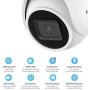 (Hikvision Compatible)H.VIEW 5MP PoE IP Dome Camera with Audio, 2.8mm Lens, Built-in SD Card Slot, Cloud Storage, Human Body Detection