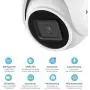 (Hikvision Compatible)H.VIEW 5MP PoE IP Dome Camera with Audio, 2.8mm Lens, Built-in SD Card Slot, Cloud Storage, Human Body Detection