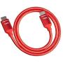 Amazon Basics 10.2 Gbps High-Speed 4K HDMI Cable with Braided Cord, 3-Foot, Red