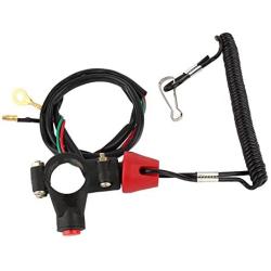 Universal Boat Outboard Motor Kill Stop Switch & Safety Tether Lanyard, 12V 2-Wires Motorcycle Engine On Off Kill Switch ATV Quad Dirt Bike Handlebar Mount Tether for Yamaha/Tohatsu/Honda (2 pcs)