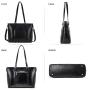 BROMEN Women Briefcase 15.6 inch Laptop Tote Bag Vintage Leather Handbags Shoulder Work Purses