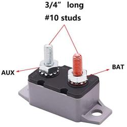 Tnisesm 2 Pcs 10A Automatic Reset Circuit Breaker 125/250VAC 50VDC with Cover for Automotive Marine
