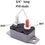 Tnisesm 2 Pcs 10A Automatic Reset Circuit Breaker 125/250VAC 50VDC with Cover for Automotive Marine