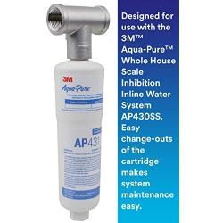 3M Aqua-Pure Whole House Scale Inhibition Inline Replacement Water Cartridge AP431, For Aqua-Pure System AP430SS, Helps Prevent Scale Buildup On Hot Water Heaters, Boilers, Plumbing Pipes and Fixtures