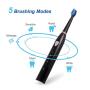 Black Electric Toothbrush Rechargeable for Adults 5 Modes Sonic Toothbrush with 2 Mins Timer and 4 Replacement Brushheads