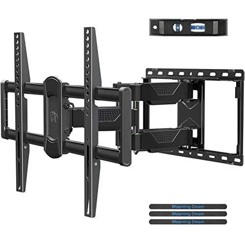 Mounting Dream TV Wall Mount Full Motion TV Mount for 42-70 inch TVs, TV Wall Mount Bracket with Dual Articulating Arms, Fits 12”- 16” Wood Studs, TV Wall Mounts with VESA 600x400mm Holds up to 100lbs