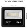 LED Flood Lights,30W Super Bright Outdoor Floodlight,Security Light with Plug,3000lm 6500K IP66 Waterproof Garden Lights for Entryways,Stairs,Yard and Garage (Daylight White)
