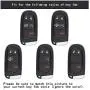 TANGSEN Smart Key Fob Case for DODGE RAM JEEP CHEROKEE 3 4 5 Button Keyless Entry Remote Personalized Protective Cover Plastic Carbon Fiber Pattern Black Silicone