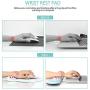 HAOCOO Ergonomic Mouse Pad Wrist Support and Keyboard Wrist Rest Set with Non-Slip Backing Memory Form-Filled, Easy-Typing and Pain Relief for Gaming Office Computer Laptop (Pink Hyacinth)