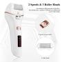 Electric Callus Remover,Portable Electronic Foot File Pedicure Tools for Hard Cracked Dry Skin with 3 Different Roller Heads In 2 Speeds (Led Light & Screen Display).