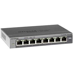 NETGEAR 8-Port Gigabit Ethernet Plus Switch (GS108Ev3) - Desktop, and ProSAFE Limited Lifetime Protection