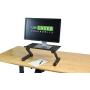 WorkEZ Monitor Stand ergonomic adjustable height and angle single computer monitor riser. Portable folding aluminum holder mount for desktop pc monitors screens organizer black