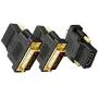 DVI to HDMI Adapter, CableCreation 3-Pack Bi-Directional DVI-D(24+1) Male to HDMI Female Converter,HDMI to DVI Adapter,Support 1080P 3D for PS3,PS4,TV Box,Blu-ray,Projector,HDTV
