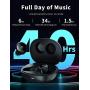 Wireless Earbuds, Boltune Bluetooth V5.2 with 4 Mics Super Lightweight Bluetooth Earbuds, CVC 8.0 Stereo Sound Deep Bass, IPX8 Waterproof in-Ear Headphones Single/Twin Mode for iPhone/Android