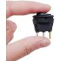Twidec/8Pcs Round Dot Lighted Rocker Switch Toggle 20A 12V DC On/Off SPST Switch Control For Car Or Boat With Red LED Light KCD2-102N-R