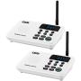 Wuloo Intercoms Wireless for Home 1 Mile Range 22 Channel 100 Digital Code Display Screen, Wireless Intercom System for Home House Business Office, Room to Room Intercom Communication(2Station, White)