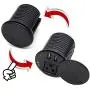 Power Grommet for Desk, Recessed Hidden Mounted Desktop Power Data Outlet with Cover 1 AC Outlets and 2 USB Ports 6.5 ’ft Heavy Duty Power Cord