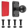 iBOLT 25mm / 1 inch Metal AMPS Adapter Plate for Industry Standard Dual Ball Socket mounting arms