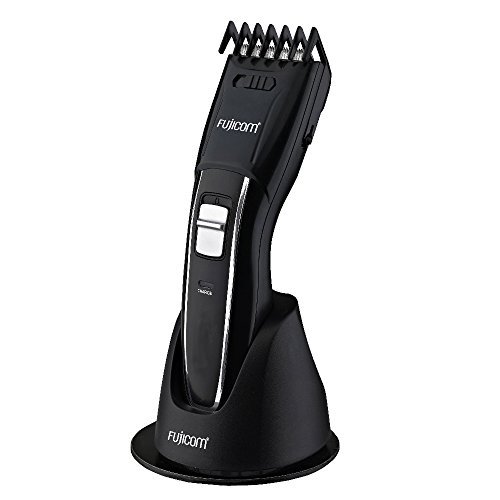 FUJICOM XTRIM Cordless Professional Hair Clipper and Beard Trimmer for Men – Adjustable Length Stetting, unique blade combs with round frame to prevent skin abrasion, Rechargeable Long Lasting Battery