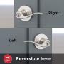 Tustin Keyed Entry Lever with Microban Antimicrobial Protection featuring SmartKey Security in Satin Nickel