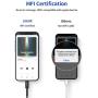 Lightning to 3.5mm Audio Cable 6FT, JSAUX [Apple Mfi Certified] iPhone Headphones Jack Lightning Aux Cord Compatible with iPhone 12 Mini/12 Pro/12 Pro Max/11 Pro/11 Pro Max/X/XR/XS, AirPods Max-Black