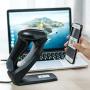 TEEMI TMSL-57CR 1D 2D Bluetooth Barcode Scanner with Intelligent USB Cradle Charge Station Wall Mounted, Omni-Directional Hands-Free Screen Scanning QR PDF 417 Decode