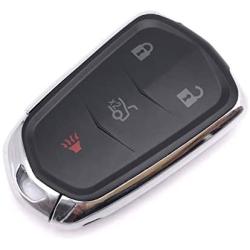 Smart Replacement Keyless Entry Remote Key Fob Cover Case Fit for 2015-2019 Cadillac Escalade CTS SRX XT5, ATS, STS, and CT6 Key Fob Shell