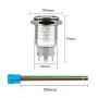 DaFuRui 2Pack 16mm 12V (Red) Latching Self-Locking Pushbutton Switch ON/Off Silver Stainless Steel with Blue LED Suitable for 16mm 5/8'' Mounting Hole